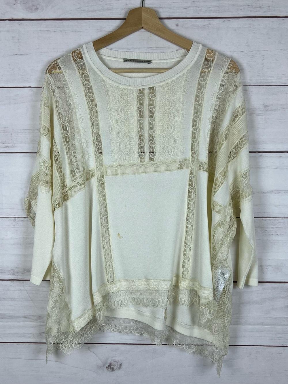 Ermanno Scervino Lace Blouse RARE Size 38 Women’s White Top